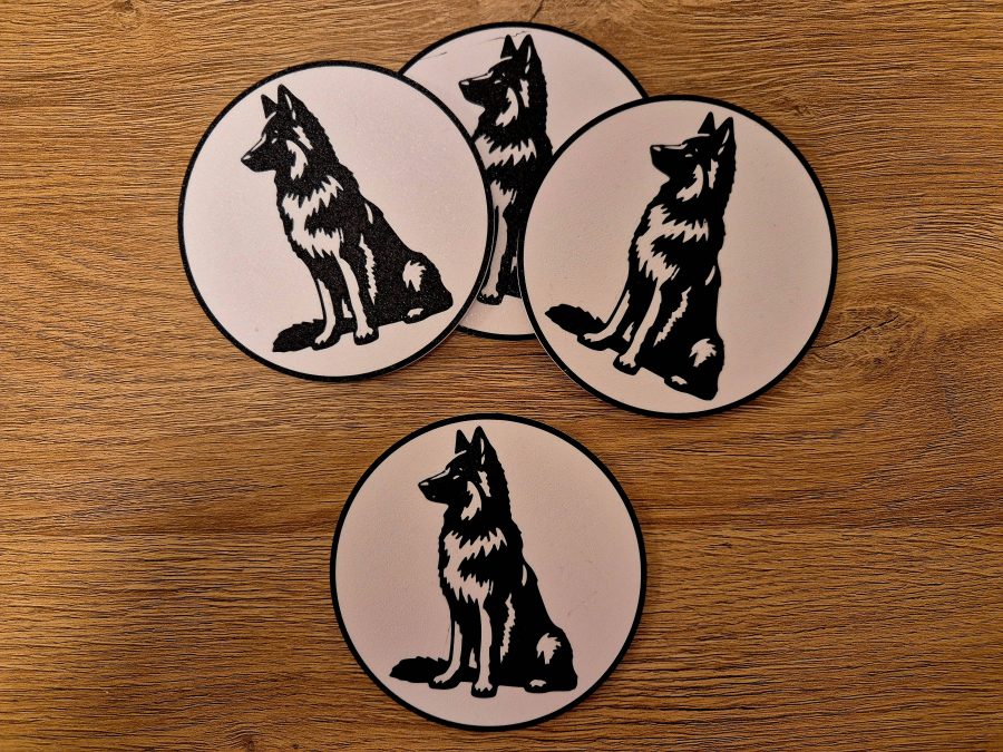 German Shepard coaster set
