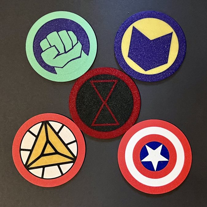 Mulicolour Marvel coasters