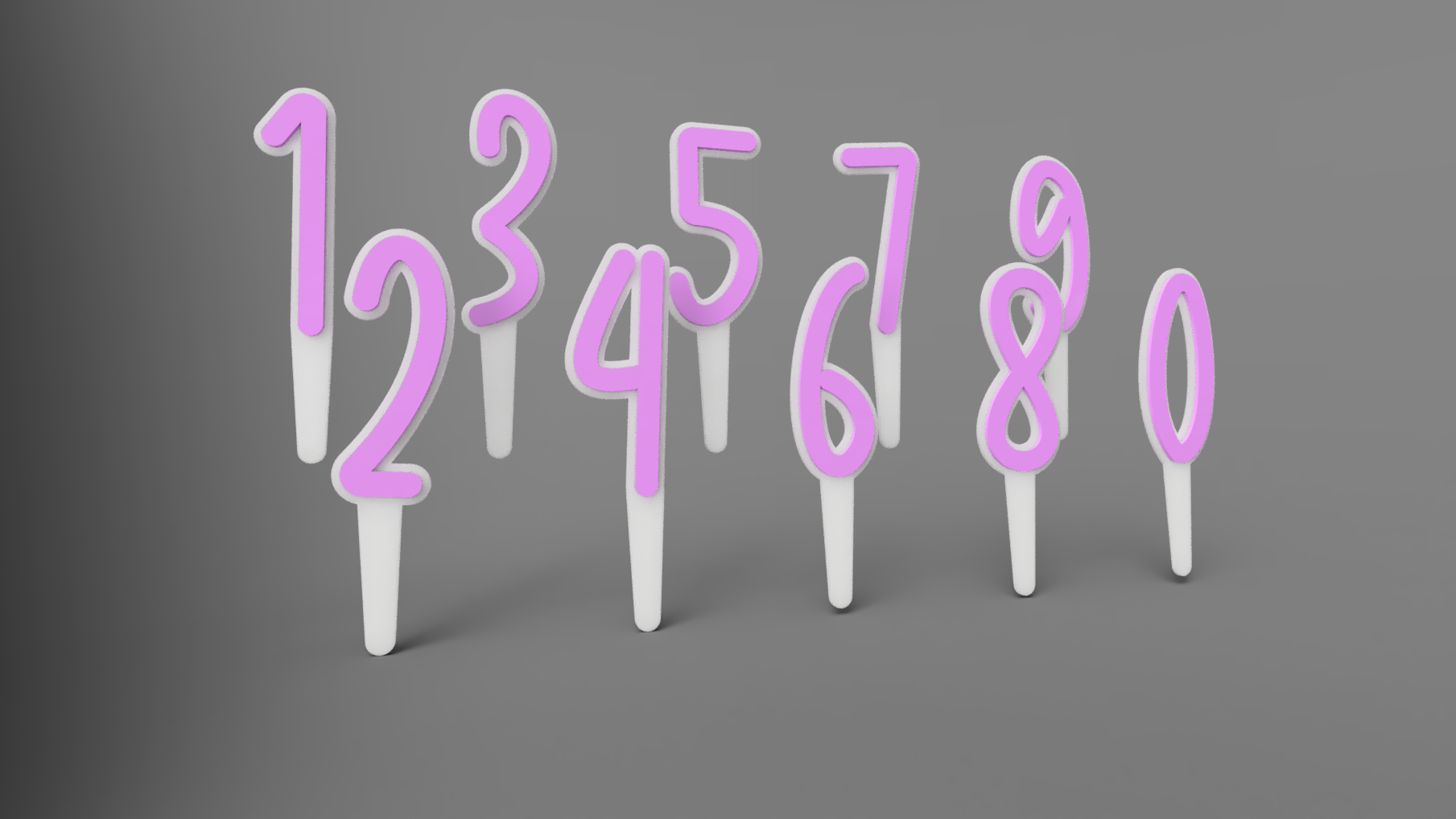 Numbers for Birthday Cake Decoration