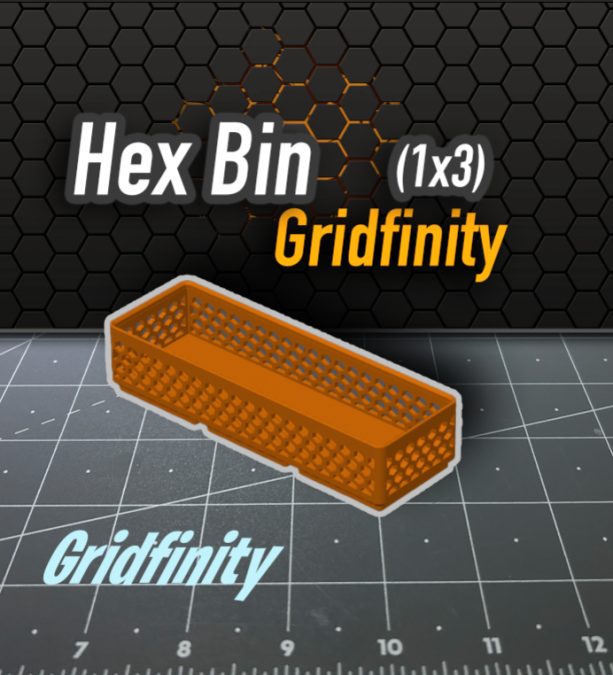 Hex Bin Gridfinity 1x3