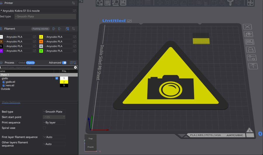 Video Surveillance Warning Sign – 3D Printable Warning Plate (Scalable & Multicolor)