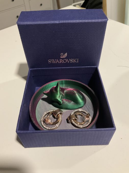 Sleepy Fox Ring Holder And Tray