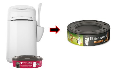 Litter Locker II cartridge adapter for LL Fashion bin