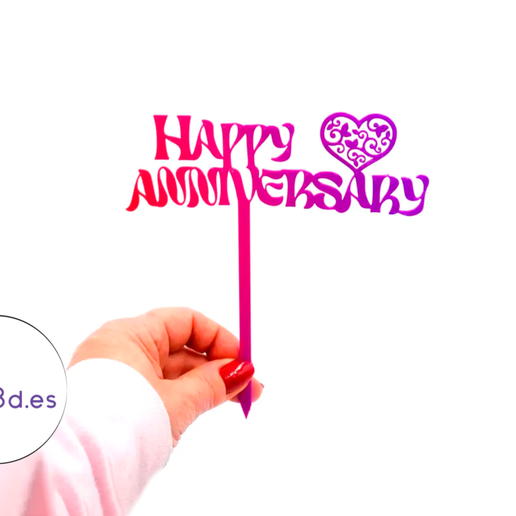 HAPPY ANNIVERSARY CAKE TOPPER