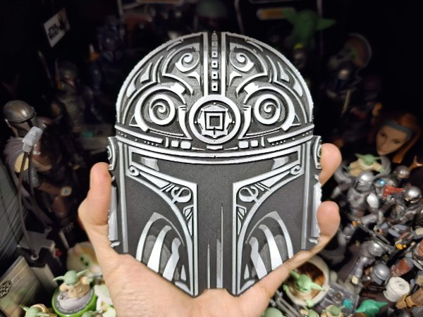 Star Wars (Inspired) "Mando Fandalorian" HueForge Mandalorian Helmet