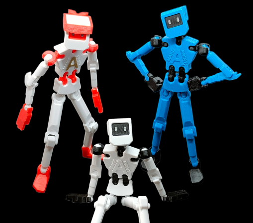 Action Figure (Easy to Print) "ETP-Robot" (Fully articulated, PLA Print)