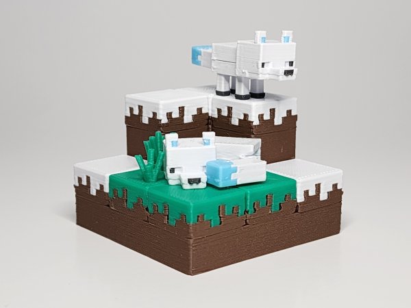 Minecraft-inspired Fox Mini Figure Kit / Keychain