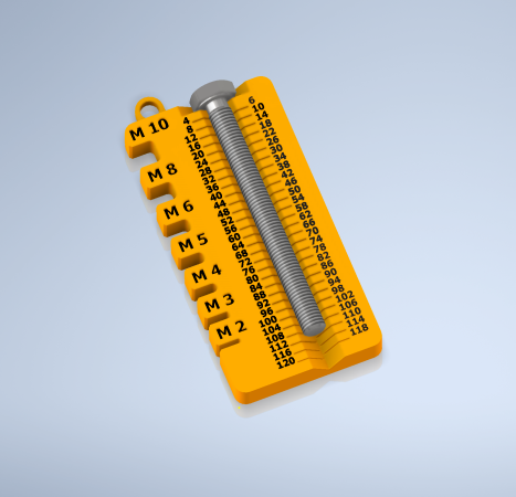 Screw measuring tool, M2-M10, 4-120mm
