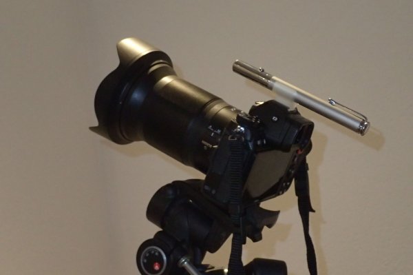 Laser pointer hot shoe clip adapter - helpful for targeting objects (astrophotography)