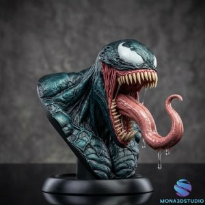 Venom Bust - Marvel Statue - Pre-supported STL 3D Model