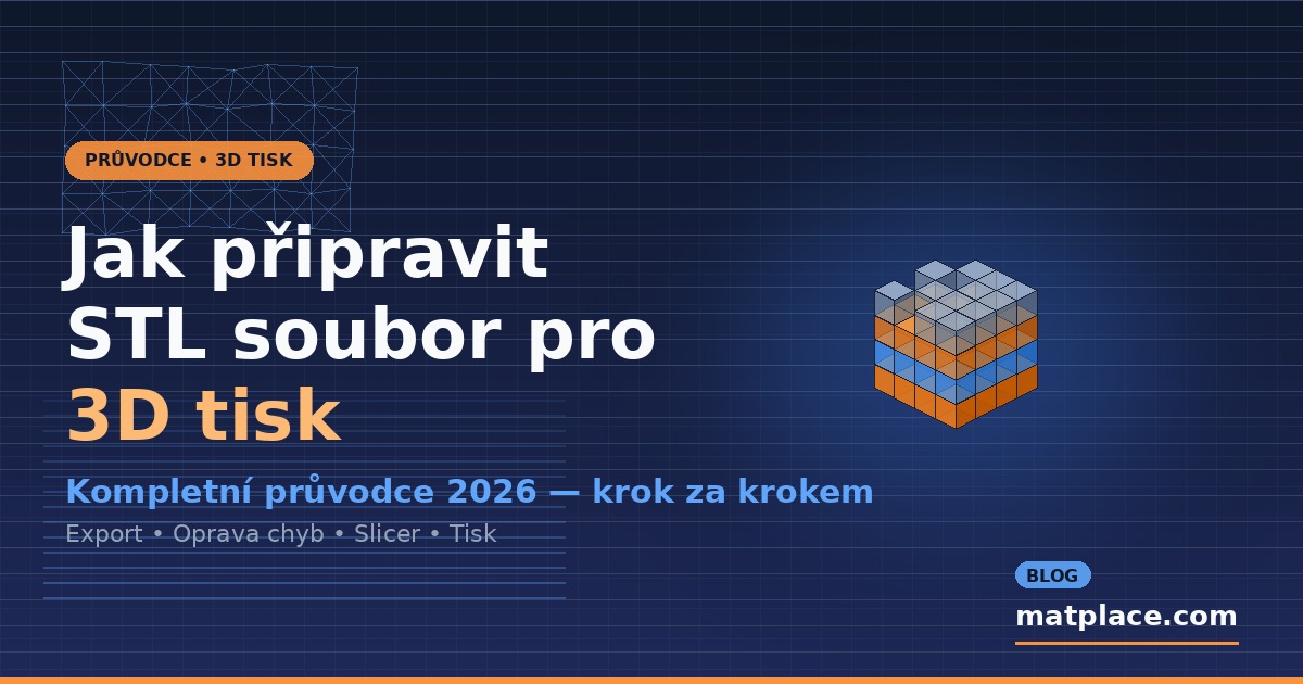 Jak připravit STL soubor pro 3D tisk: Kompletní průvodce 2026