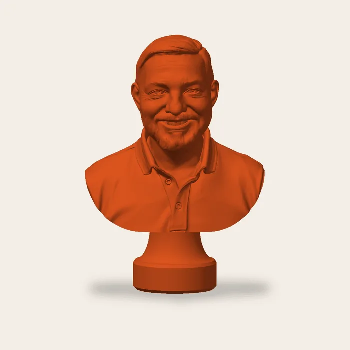 A modern bust on a turned socle