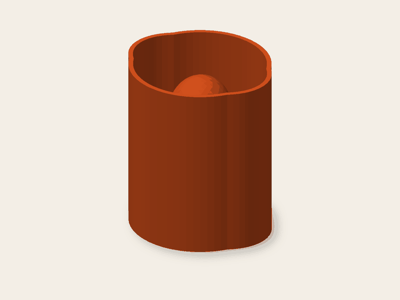 A mold for silicone: a tray in one piece for a model with a flat back