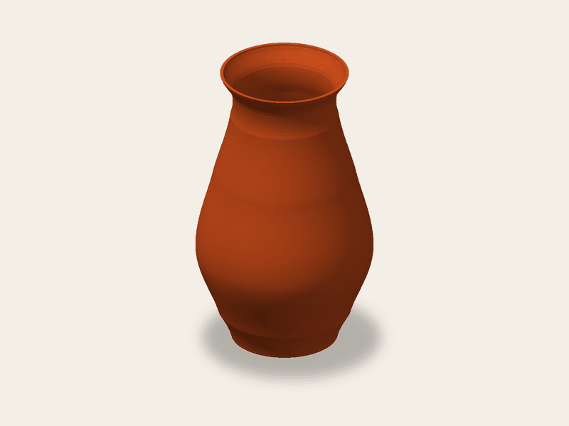 Jarrón liso de cuello estrecho, 160 mm de alto, diámetro superior 70 mm.