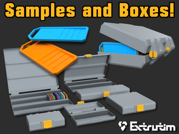 Filament Sample Box | Infill / Color Swatch | Fully Printable