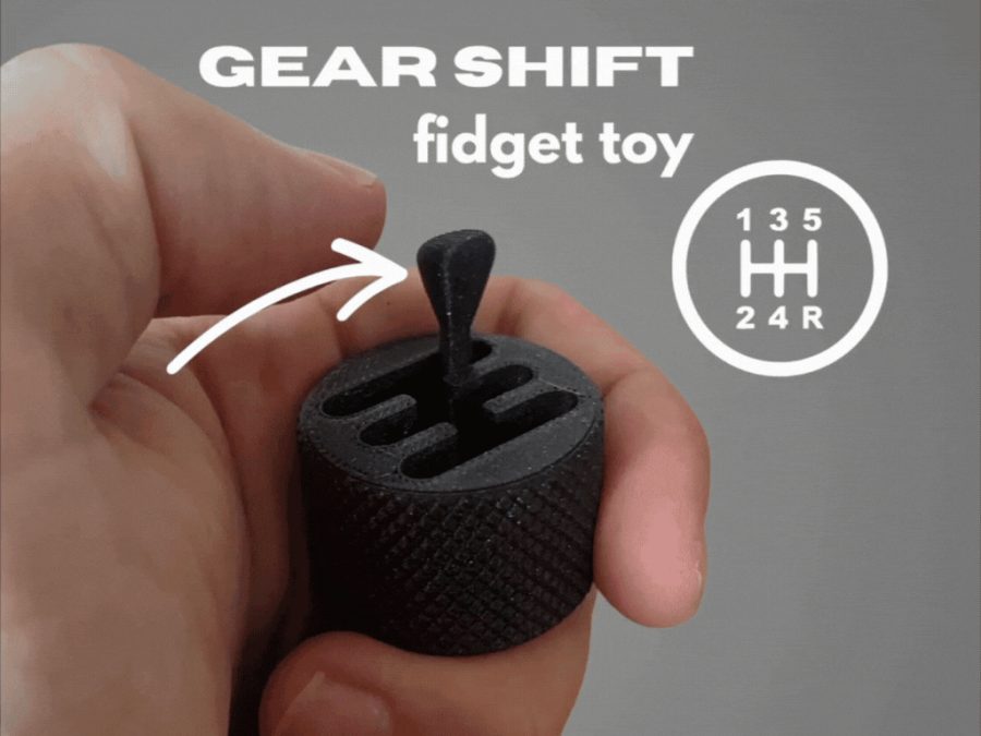 Print in place Gear shift fidget toy