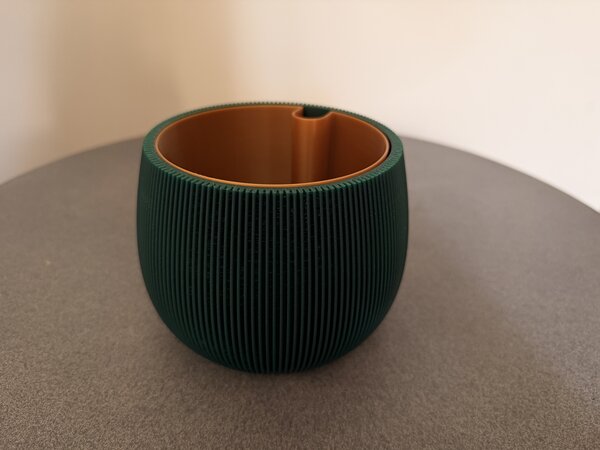 Plant Pot with Watering Hole – Prusament Opal Green PLA