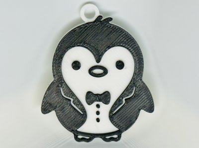Dapper Penguin Keychain