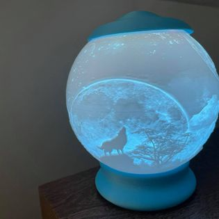 Wolf Lithophane