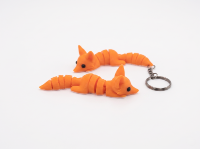 Cute Flexi Fox + Keychain
